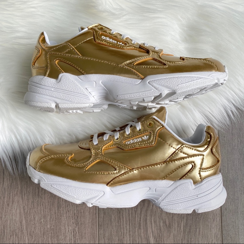 NWT Adidas Falcon Gold Women’s Shoes - Picture 9 of 9